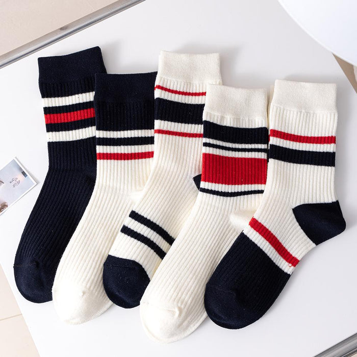 Wholesale Women's Solid Color Thick Pile Socks Women's Socks Coffee Color Vertical Bar Confinement Socks JDC-SK-JiaMu008