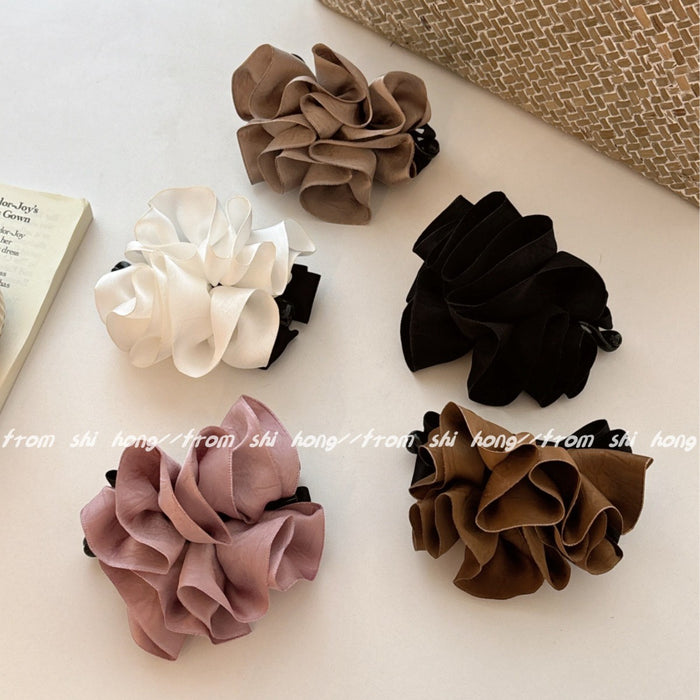 Wholesale Temperament satin bow hem women's high skull top high ponytail vertical clip high-end horizontal clip hair new