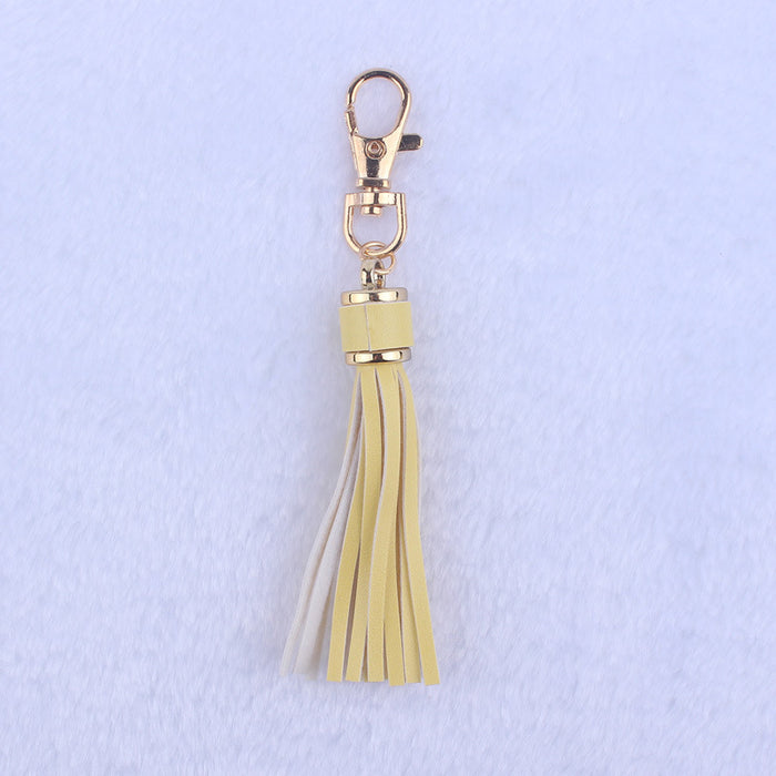 Wholesale Leather tassel pendant accessories tassel  gold buckle keychain tassel bracelet bracelet accessories