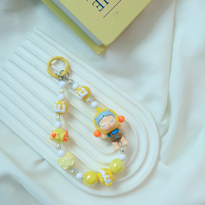 Wholesale Beaded Mobile Phone Chain Bag Pendant Girl Heart Cute Blind Bag Student Backpack Pendant