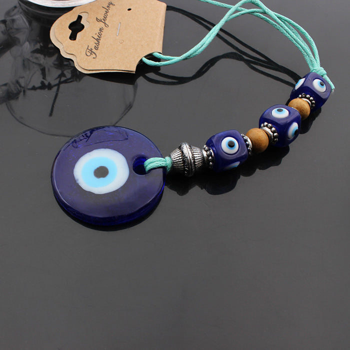 Wholesale 4 * 4 Blue Eyes Square Beads Devil's Eye Pendant
