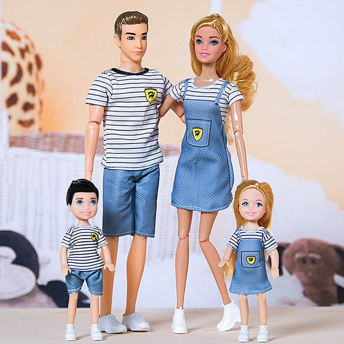 Wholesale suitable for 30CM a family of four dolls leisure family suit fashion couple bag shoes