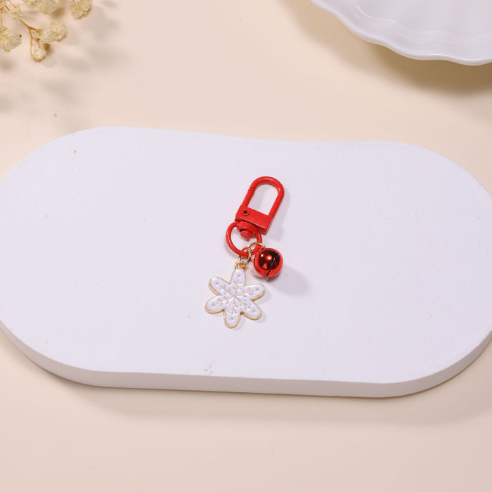 Wholesale Christmas gift keychain cartoon bell old man snowflake pendant bag jewelry pendant