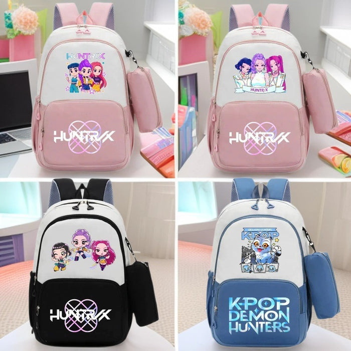 Wholesale Kpop Cartoon Print Two-Piece Backpack Set