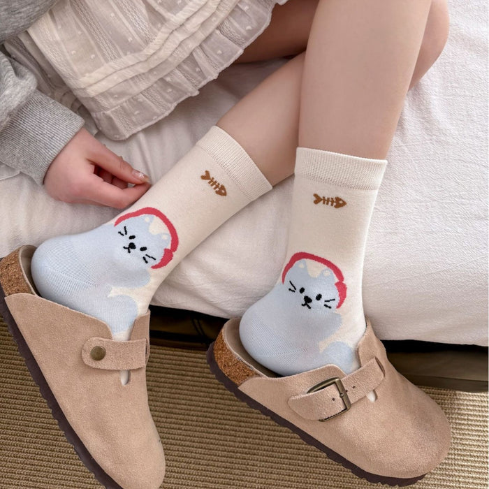 Wholesale Cartoon socks, cute and versatile, boneless socks, pile up socks