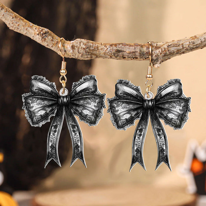Wholesale Dark Gothic  butterfly earrings for women Ghostly and spooky holiday atmosphere earrings