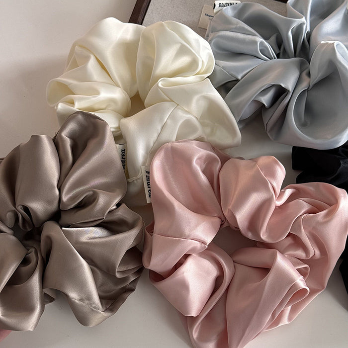 Wholesale Color Texture Fabric Satin Large Hair Band Large Hair Accessories Hair Rope