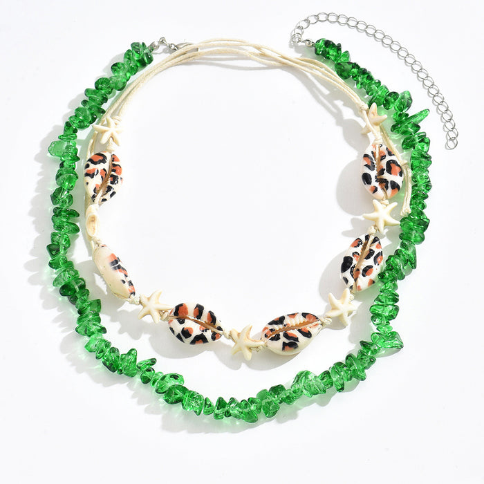 Wholesale Shell Starfish Gravel Necklace Seaside Wear Accessories Necklace