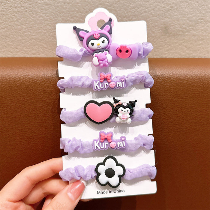 Wholesale Butterfly Hair Rope Children's Cloth Hair Band JDC-HS-Jiangx002