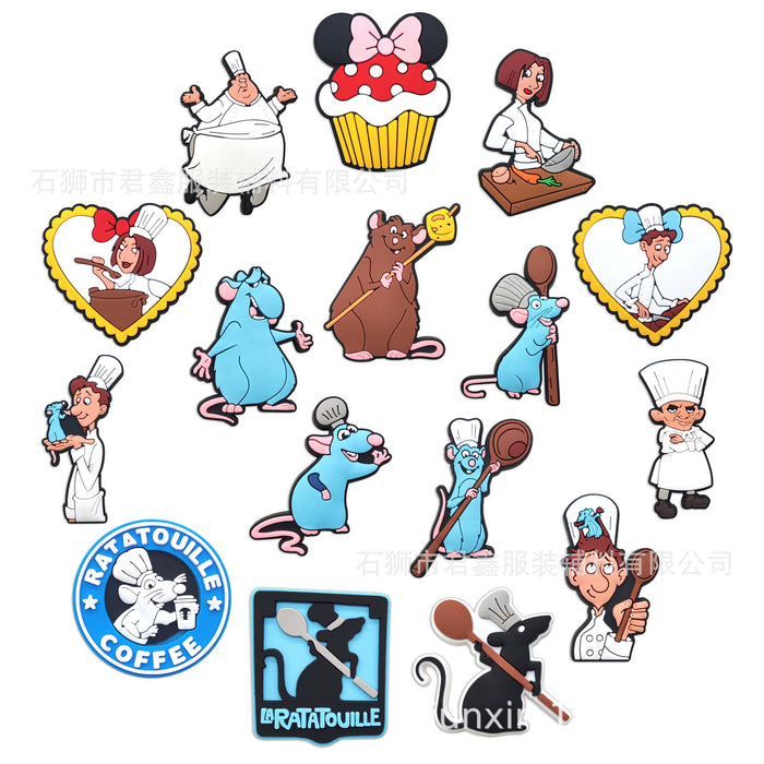 Wholesale 50pcs Buckle  Pvc Soft Glue DIY Accessories Shoes Charms