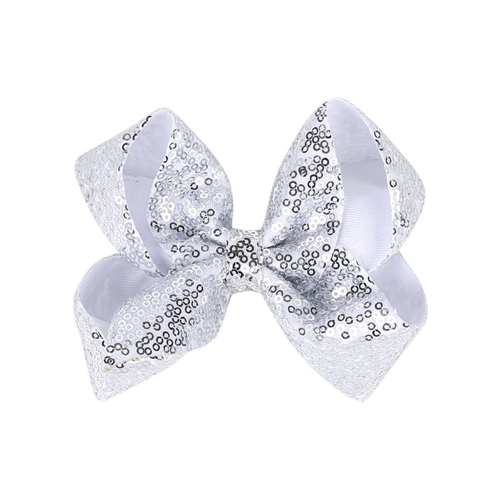 Wholesale Children's jewelry 5-inch sequin bow hair clip with hairpin