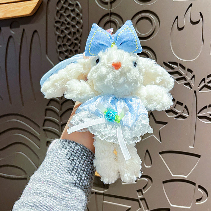 Wholesale Creative Plush Princess Skirt Long Ear Rabbit Keychain Cartoon Cute Bag Pendant Gift