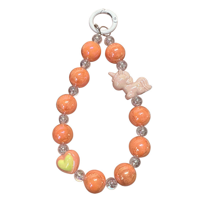 Wholesale Wholesale acrylic DIY handmade bead keychain, phone pad, phone chain