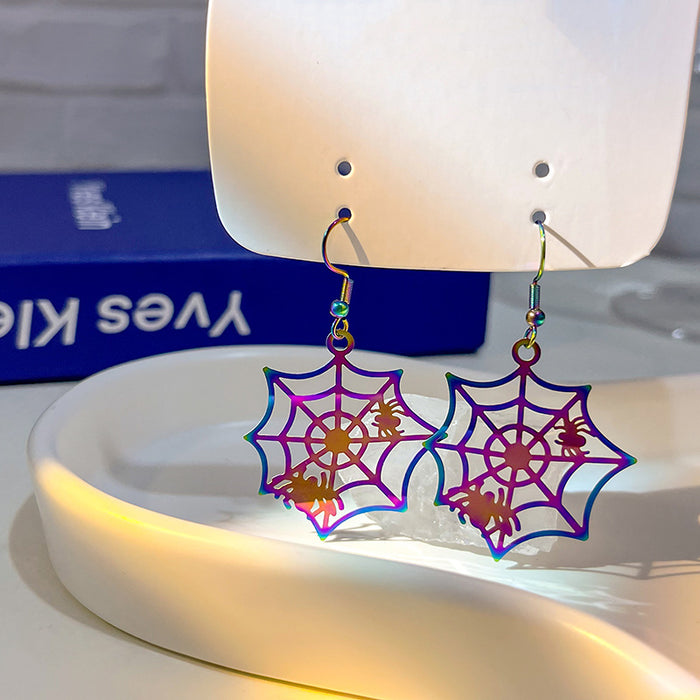 Wholesale Halloween Colorful Gradient Electroplating Color Matching Acrylic Earrings JDC-ES-MDD099