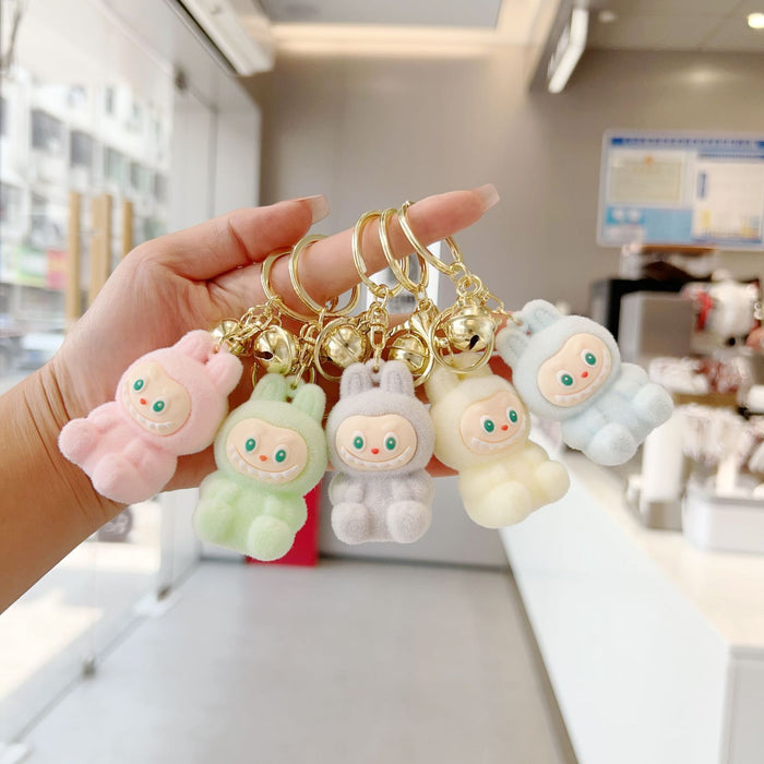 Wholesale Flocking Labo cloth little sheep keychain pendant doll bag pendant creative exquisite small gift