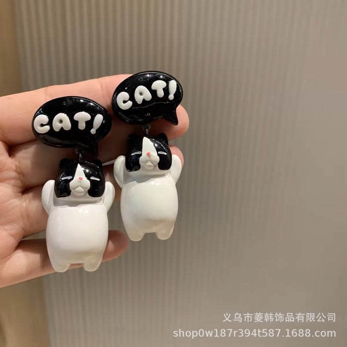 Wholesale Handmade Niche Design Silver Needle Personality Earrings