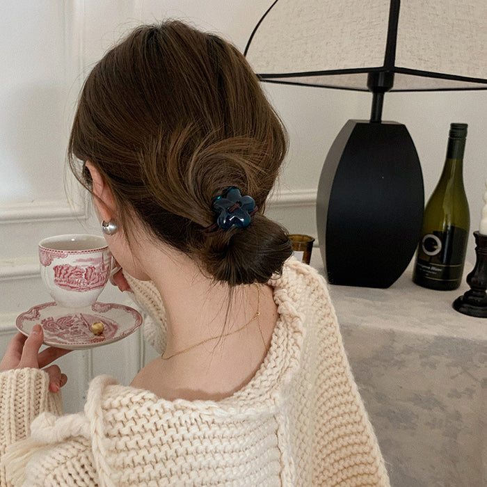 Wholesale Small flower simple temperament headband high elasticity cowhide tendon hair accessory