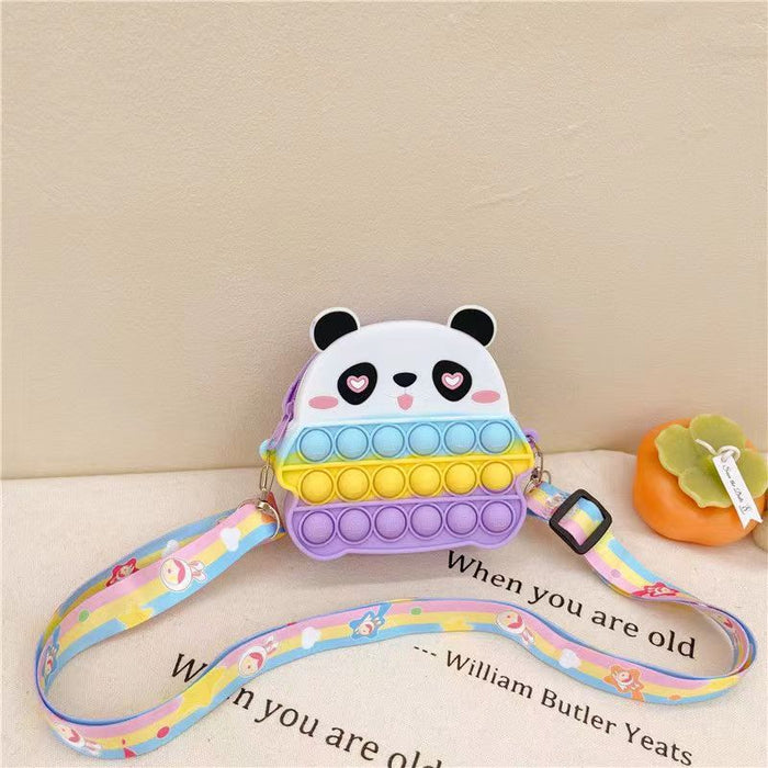 Wholesale Cute Silicone Crossbody Wallet for Girls Red Strawberry Bow Design