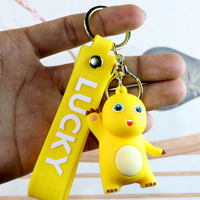 Wholesale Cute little milk dragon key chain cartoon animation key chain stereo doll couple bag pendant small gift