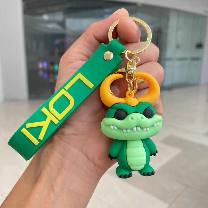 Wholesale Keychain Cartoon Doll Car Keychain Exquisite Soft Plastic Bag Pendant