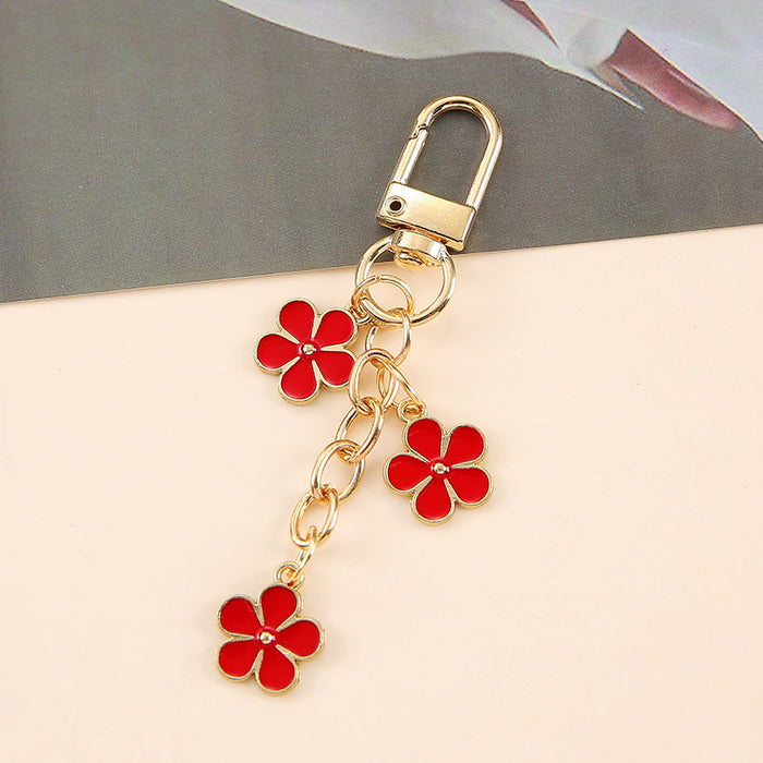 Wholesale flower keychain creative bag pendant for girlfriends fresh small gifts