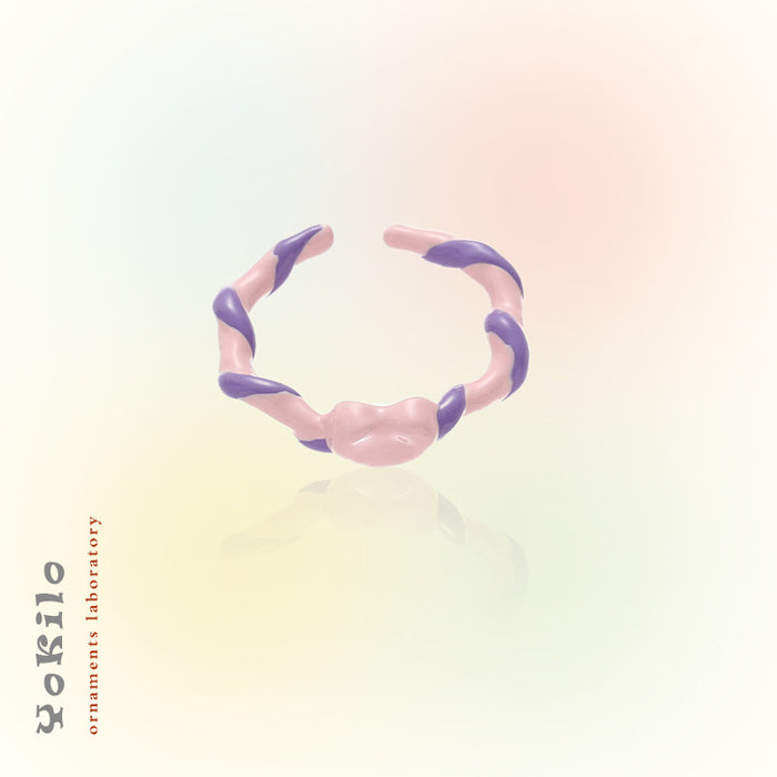 Wholesale Love shaped rhinestone ring