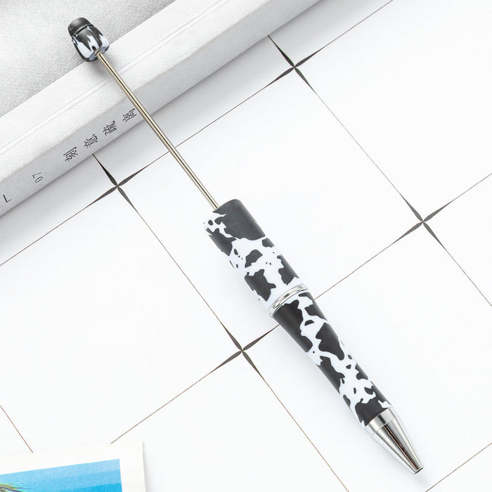 Wholesale Beadable Pens Cow Print Leopard Print Christmas Plastic Pen DIY for Beaded JDC-PN-Huah137
