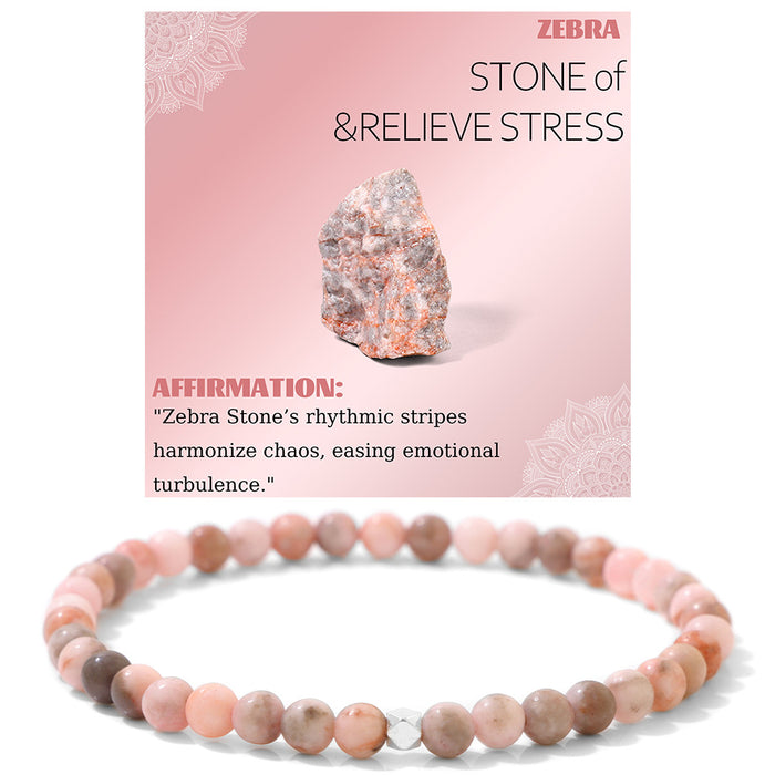 Wholesale 4mm stone bead bracelet with color retaining silver beads tiger' s eye and volcanic stone beads