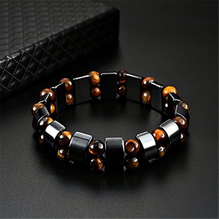 Wholesale Tiger Eye Black Gallstone Magnetic Bracelet JDC-BT-NHong016