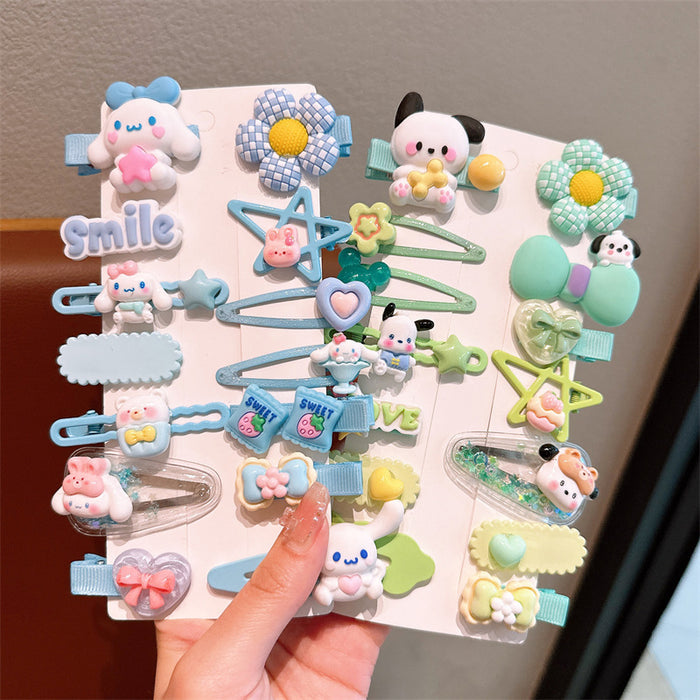 Wholesale Cartoon Children's Soft Glue Hair Clip Set JDC-HC-Jiangx003