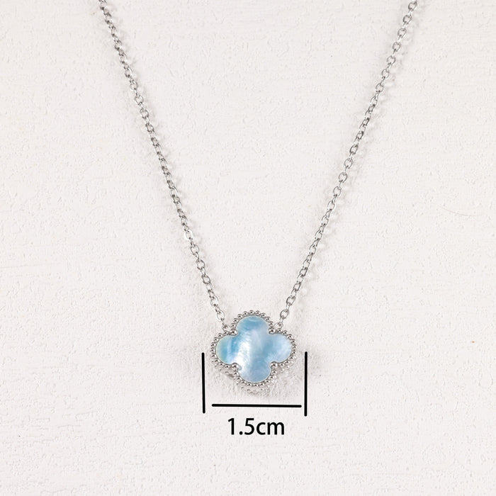 Wholesale Stainless Steel Gold-Plated Four-Leaf Clover Necklace
