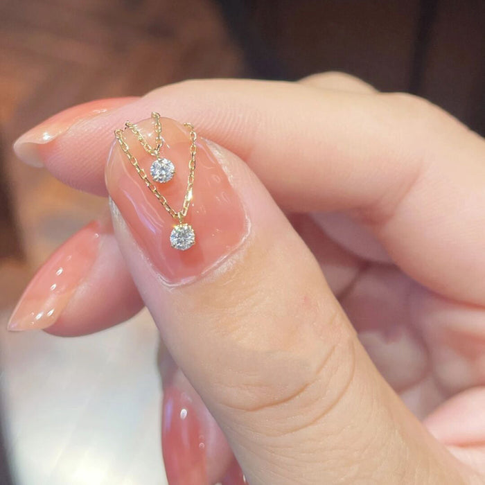 Wholesale Diamond necklace, silver gold-plated collarbone necklace