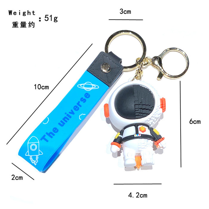 Wholesale rubber car bag pendant astronaut &  spaceman keychain