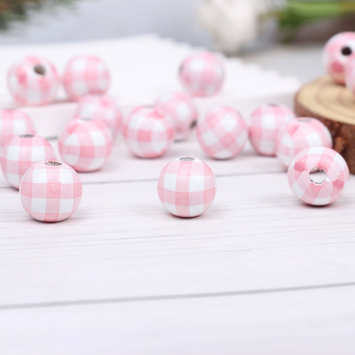 Wholesale 50PCS Mother's Day tulip hemp rope wooden beads JDC-BDS-TianYue014