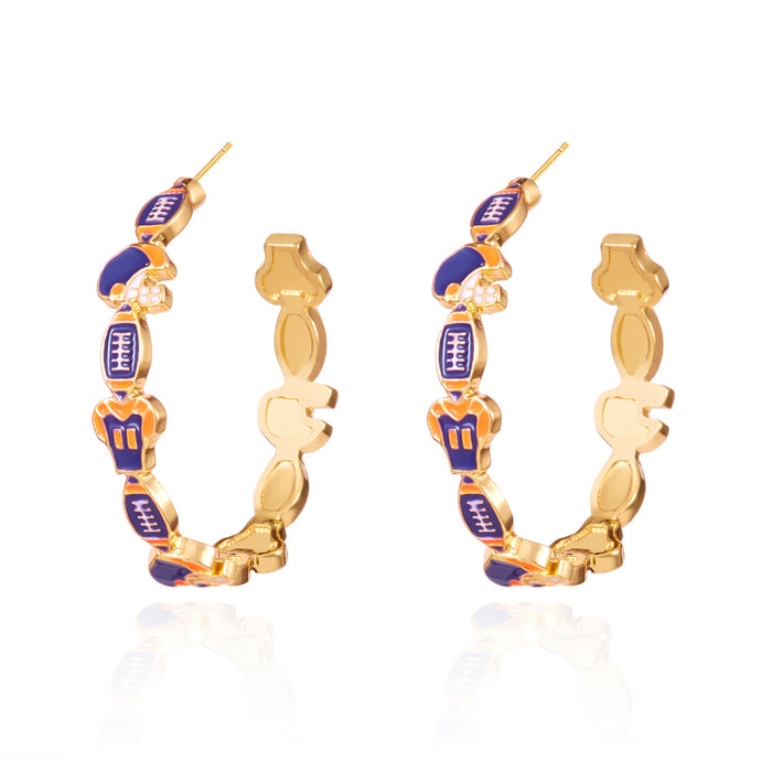 Wholesale Rugby Festival Personalized Earrings