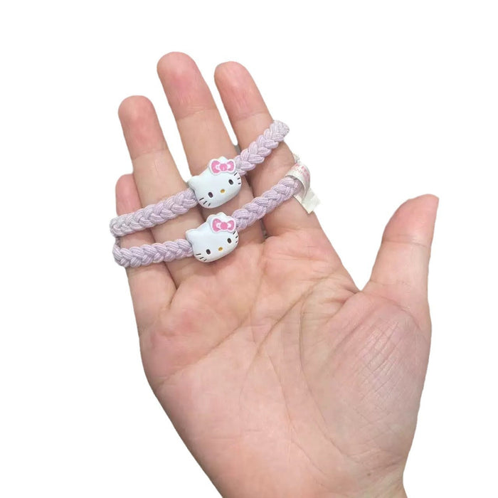 Wholesale Pair outfit, braided metal hair loop, small rubber band, couple, student, tie hair accessories