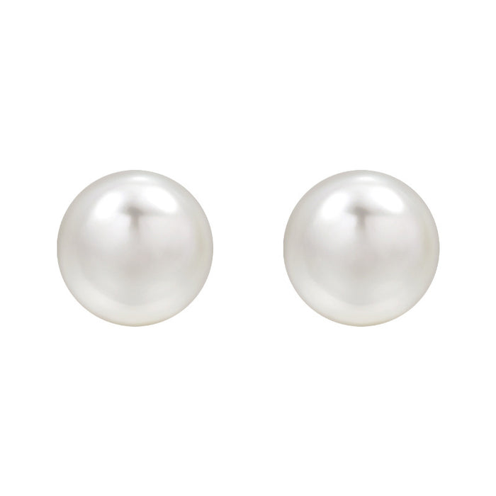 Wholesale  white pearl earrings female S925 silver needle  earrings