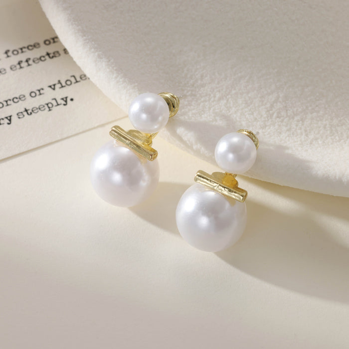 Wholesale Silver needle light luxury niche pearl earrings versatile temperament long tassel earrings high-end feeling earrings