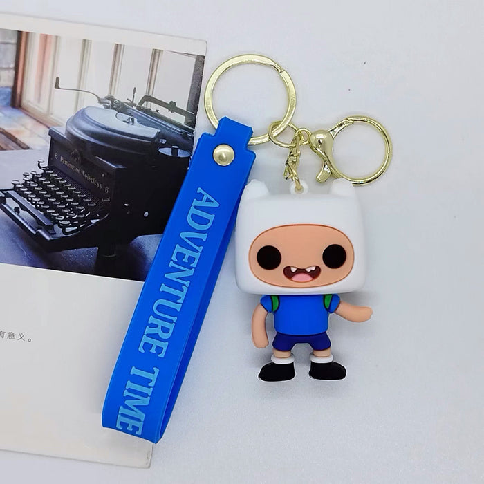 Wholesale 3pcs Cartoon Silicone Keychain Pendant Decorative Bag Charm
