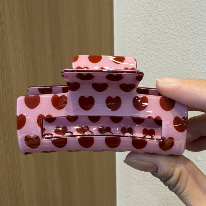 Wholesale Love Heart Acrylic Hair Clip – Sweet Ponytail Gripper MOQ≥2