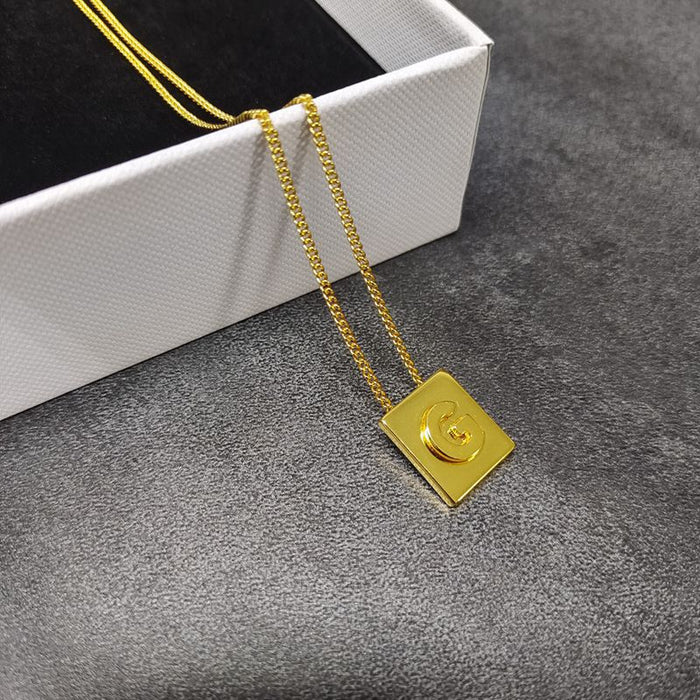 Wholesale Letter necklace gold plated clavicle chain