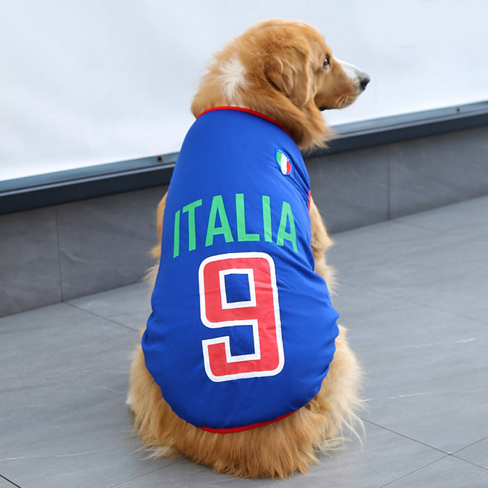 Wholesale World Cup Pet Soccer Jersey - Polyester Breathable Summer Jersey for Dogs and Cats