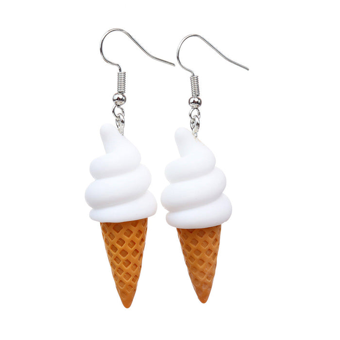 Wholesale Resin Earrings Fun Cute Three-dimensional Ice Cream JDC-ES-niqing014