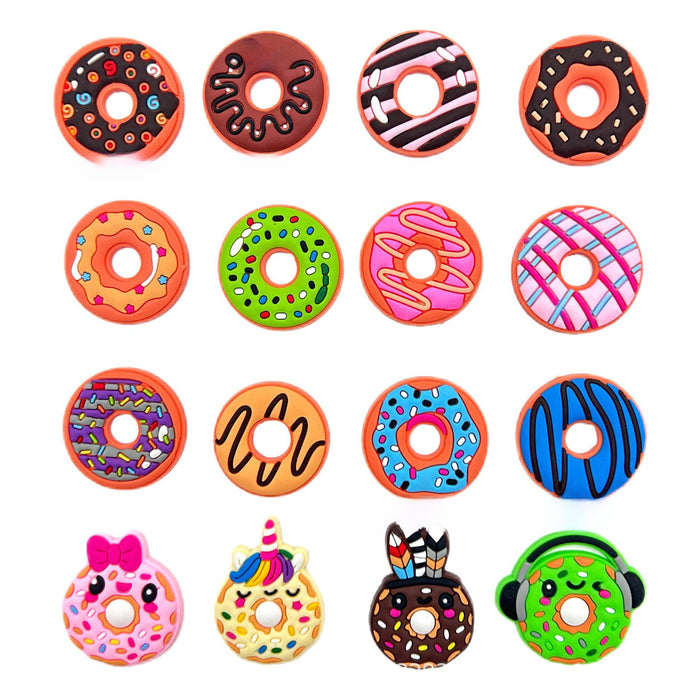 Wholesale Doughnut hole shoe flower shoe buckle PVC soft rubber shoe flower DIY accessory decoration buckle shoelace buckle in stock