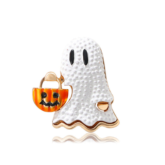 Wholesale  brooch white ghost horror pumpkin head pin corsage fun holiday accessories