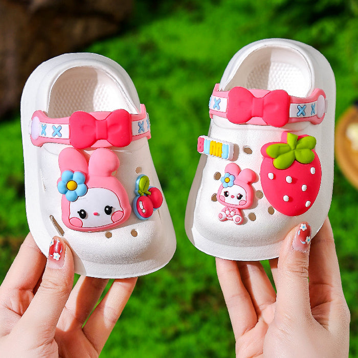 Wholesale Girls'  Croc Shoes Beach Shoes Indoor Breathable Anti-Slip Soft Children' s Sandals