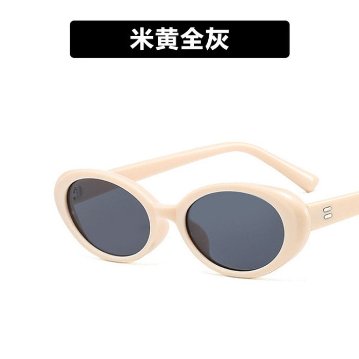 Wholesale Sunglasses high-end retro black oval new sunglasses UV resistant