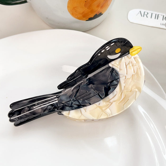 Wholesale Colorful Bird Design Handmade Acetate Shark Hair Clip
