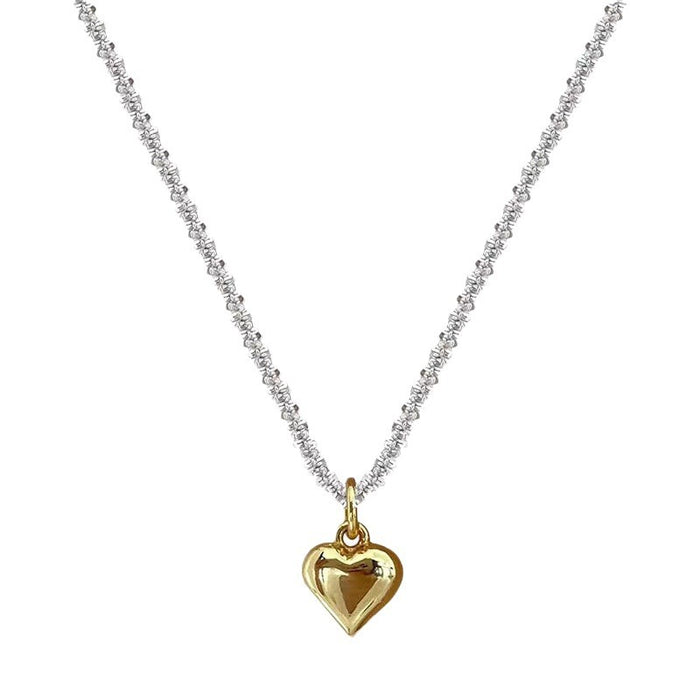 Wholesale Trendy Water Wave Star Necklace Copper Silver Electroplated Fashion Jewelry Accessory