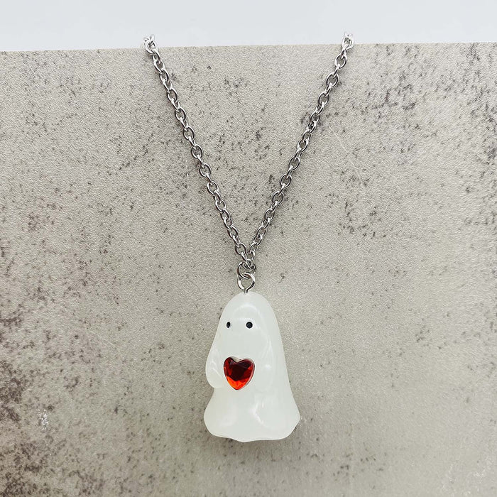 Wholesale  Earrings Luminous Ghost Pumpkin Corn Sugar Pendant Necklace  Jewelry